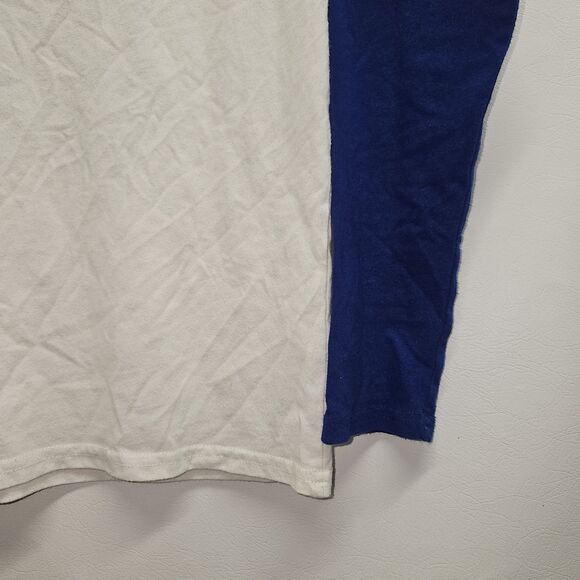 Boys M 7/8 Dino Raglan Shirt The Children’s Place Blue White BOSS Graphic T-REX - Picture 11 of 14